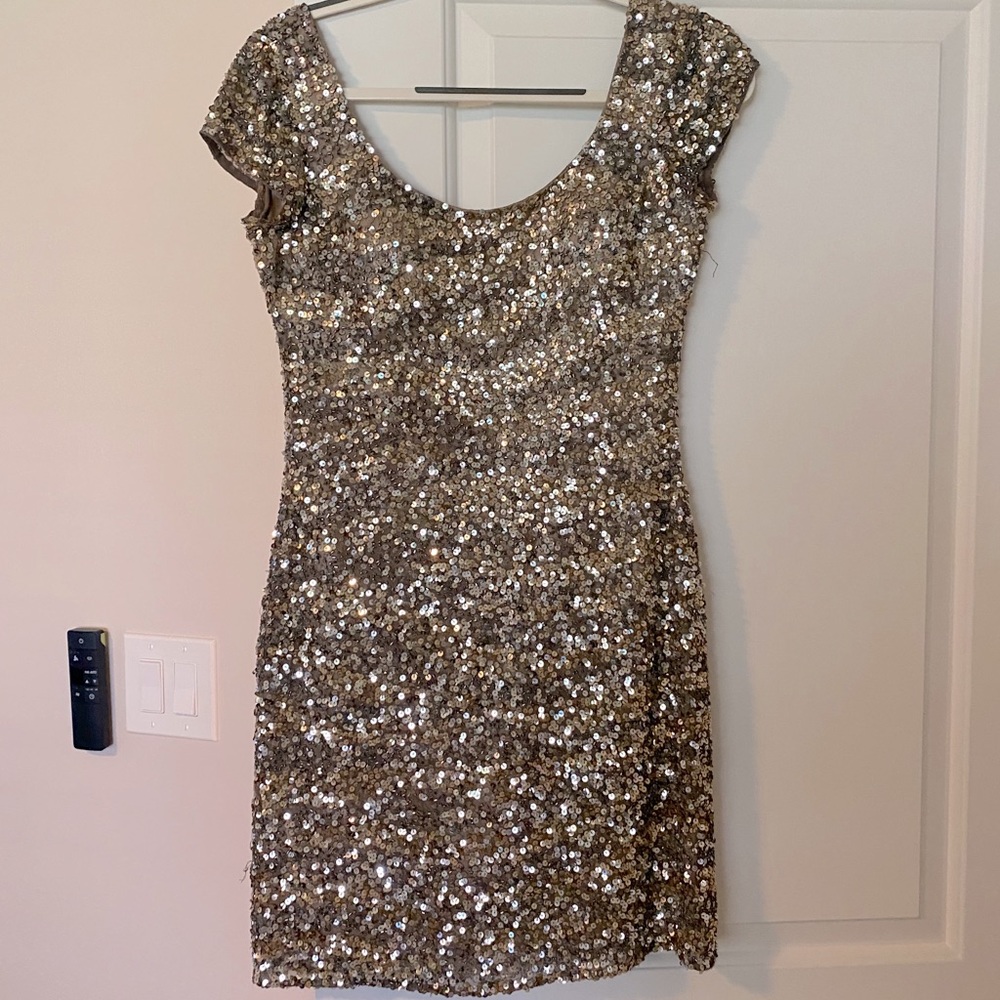 Scala Gold Sequin beaded dress